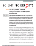 Cover page: Screen printed passive components for flexible power electronics