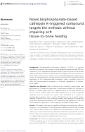 Cover page: Novel bisphosphonate-based cathepsin K-triggered compound targets the enthesis without impairing soft tissue-to-bone healing