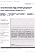 Cover page: Genetic structure and historic demography of endangered unarmoured threespine stickleback at southern latitudes signals a potential new management approach