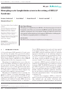 Cover page: Hemophagocytic lymphohistiocytosis in the setting of HELLP Syndrome