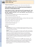 Cover page: Daily Walking and the Risk of Incident Functional Limitation in Knee Osteoarthritis: An Observational Study