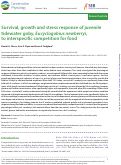 Cover page: Survival, growth and stress response of juvenile tidewater goby, Eucyclogobius newberryi, to interspecific competition for food