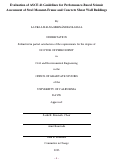 Cover page: Evaluation of ASCE 41 Guidelines for Performance-Based Seismic Assessment of Steel Moment-Frame and Concrete Shear Wall Buildings