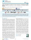 Cover page: DNA-Compatible Conditions for the Formation of N‑Methyl Peptide Bonds