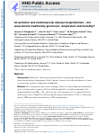 Cover page: Air pollution and cardiovascular disease hospitalization - Are associations modified by greenness, temperature and humidity?