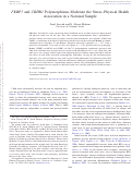 Cover page: FKBP5 and CRHR1 Polymorphisms Moderate the Stress–Physical Health Association in a National Sample