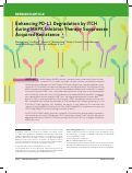 Cover page: Enhancing PD-L1 Degradation by ITCH during&nbsp;MAPK Inhibitor Therapy Suppresses Acquired Resistance