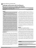 Cover page: Challenges and Successes with Food Resource Referrals for Food-Insecure Patients with Diabetes