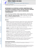 Cover page: Differences in symptom clusters identified using symptom occurrence rates versus severity ratings in patients with breast cancer undergoing chemotherapy