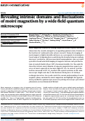 Cover page: Revealing intrinsic domains and fluctuations of moiré magnetism by a wide-field quantum microscope.