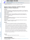 Cover page: Migration, Gender, and Families: The Effects of Spousal Migration on Womens Empowerment.