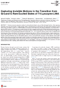 Cover page: Capturing Invisible Motions in the Transition from Ground to Rare Excited States of T4 Lysozyme L99A