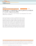 Cover page: Challenges in identifying cancer genes by analysis of exome sequencing data