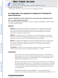 Cover page: A Collaborative Care Approach to Depression Treatment for Asian Americans