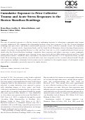 Cover page: Cumulative exposure to prior collective trauma and acute stress responses to the Boston marathon bombings.