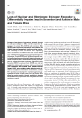 Cover page: Loss of Nuclear and Membrane Estrogen Receptor-α Differentially Impairs Insulin Secretion and Action in Male and Female Mice