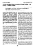 Cover page: An experiment regarding crystallization of soluble proteins in the presence of beta-octyl glucoside.