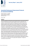 Cover page: Acoustical performance measurement protocols for commercial buildings