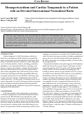 Cover page: Hemopericardium and Cardiac Tamponade in a Patient with an Elevated International Normalized Ratio