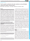 Cover page: Twist1-positive epithelial cells retain adhesive and proliferative capacity throughout dissemination