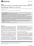 Cover page: Extrascleral extension of choroidal melanoma after iodine-125 brachytherapy treatment: a case series.