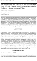 Cover page: Reconceptualizing the Teaching of the Five-Paragraph Essay Through Concept-Based Language Instruction to English as a Second Language Writers