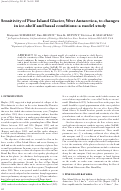 Cover page: Sensitivity of Pine Island Glacier, West Antarctica, to changes in ice-shelf and basal conditions: a model study