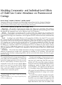 Cover page: Modeling Community- and Individual-Level Effects of Child-Care Center Attendance on Pneumococcal Carriage