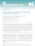 Cover page: Addition of a dairy fraction rich in milk fat globule membrane to a high-saturated fat meal reduces the postprandial insulinaemic and inflammatory response in overweight and obese adults.