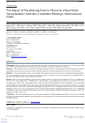 Cover page: The Impact of Transitioning From In-Person to Virtual Heart Transplantation Selection Committee Meetings: Observational Study