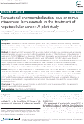 Cover page: Transarterial chemoembolization plus or minus intravenous bevacizumab in the treatment of hepatocellular cancer: A pilot study