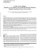 Cover page: A Tale of Two Valleys: Disparity in Sin Nombre Virus Antibody Reactivity Between Neighboring Mojave Desert Communities.