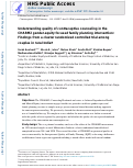 Cover page: Understanding quality of contraceptive counseling in the CHARM2 gender-equity focused family planning intervention: Findings from a cluster randomized controlled trial among couples in rural India.