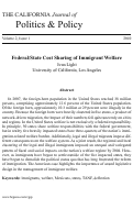 Cover page: Federal/State Cost Sharing of Immigrant Welfare