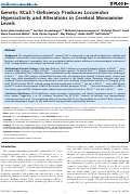 Cover page: Genetic KCa3.1-Deficiency Produces Locomotor Hyperactivity and Alterations in Cerebral Monoamine Levels