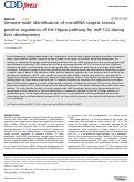 Cover page: Genome-wide identification of microRNA targets reveals positive regulation of the Hippo pathway by miR-122 during liver development.