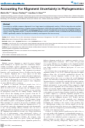 Cover page: Accounting For Alignment Uncertainty in Phylogenomics