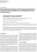 Cover page: Intercostal Artery Pseudoaneurysm Formation after Irinotecan Transarterial Chemoembolization of a Spinal Metastasis from Colorectal Cancer