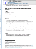 Cover page: Stem Cell–Based Organoid Models of Neurodevelopmental Disorders