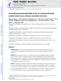 Cover page: Postnatal polyunsaturated fatty acids associated with larger preterm brain tissue volumes and better outcomes