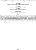 Cover page: Decoding Affirmative and Negated Action-Related Sentences in the Brain withDistributional Semantic Models