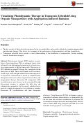 Cover page: Visualizing Photodynamic Therapy in Transgenic Zebrafish Using Organic Nanoparticles with Aggregation-Induced Emission