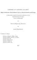 Cover page: High-Conductance Electrokinetic Device Characterization and Design