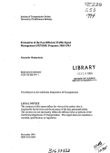 Cover page: Evaluation of the Fuel-Efficient Traffic Signal Management (FETSIM) Program: 1983-1993