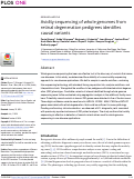 Cover page: Avidity sequencing of whole genomes from retinal degeneration pedigrees identifies causal variants