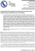 Cover page: Humanizing Online Language Teaching Through Instructional and Affective Moves: Reflections from an ELD Teach