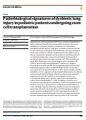 Cover page: Pathobiological signatures of dysbiotic lung injury in pediatric patients undergoing stem cell transplantation.