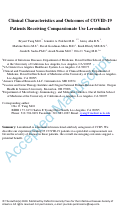 Cover page: Clinical Characteristics and Outcomes of Coronavirus Disease 2019 Patients Who Received Compassionate-Use Leronlimab