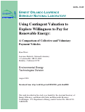 Cover page: Using contingent valuation to explore willingness to pay for renewable 
energy: A comparison of collective and voluntary payment vehicles