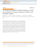Cover page: An Artificial Intelligence-guided signature reveals the shared host immune response in MIS-C and Kawasaki disease